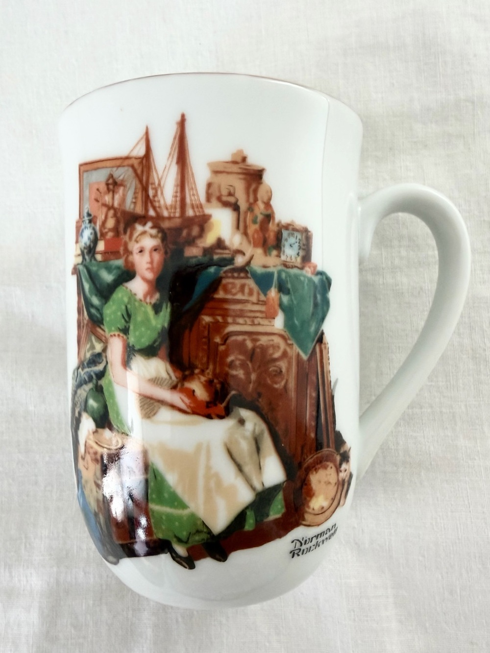Vintage Norman Rockwell Museum Collectible Porcelain Coffee Mug